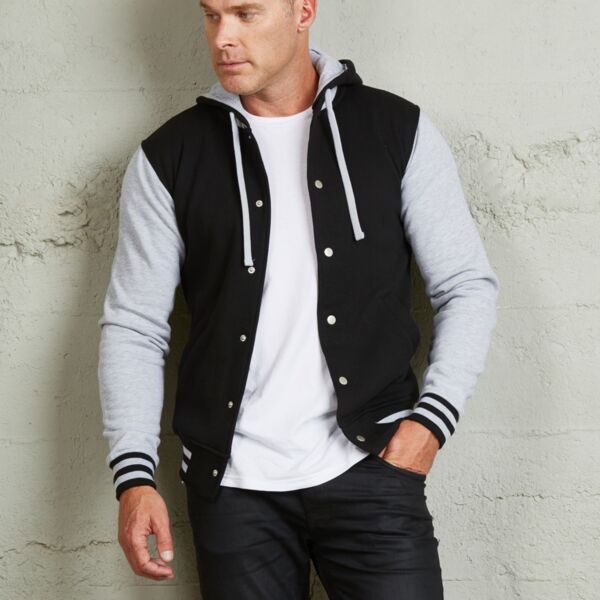 Cloke Hooded Letterman Jacket Thumbnail